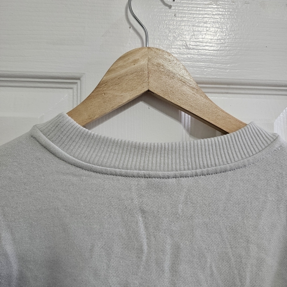 Sporty crew pullover sweatshirt cream stone color top size large nwt - Picture 4 of 6